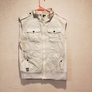 American Rag White Puffer Vest Fall Size Large